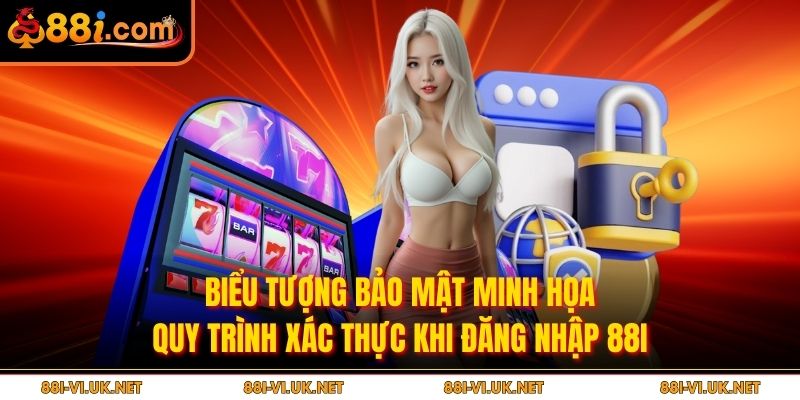 Biểu tượng bảo mật minh họa quy trình xác thực khi đăng nhập 88i