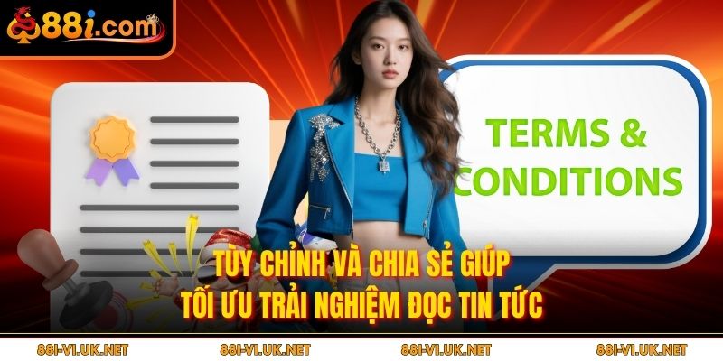 Tùy chỉnh và chia sẻ giúp tối ưu trải nghiệm đọc tin tức